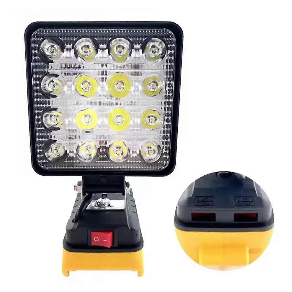 bright Work Lamp for DEWALT Flashlight Dual Usb Charging Ports Led Light for