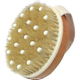 Dry body brush, natural bristle bath brush, , body brush lymphatic drainage, exfoliate, stimulate blood circulation