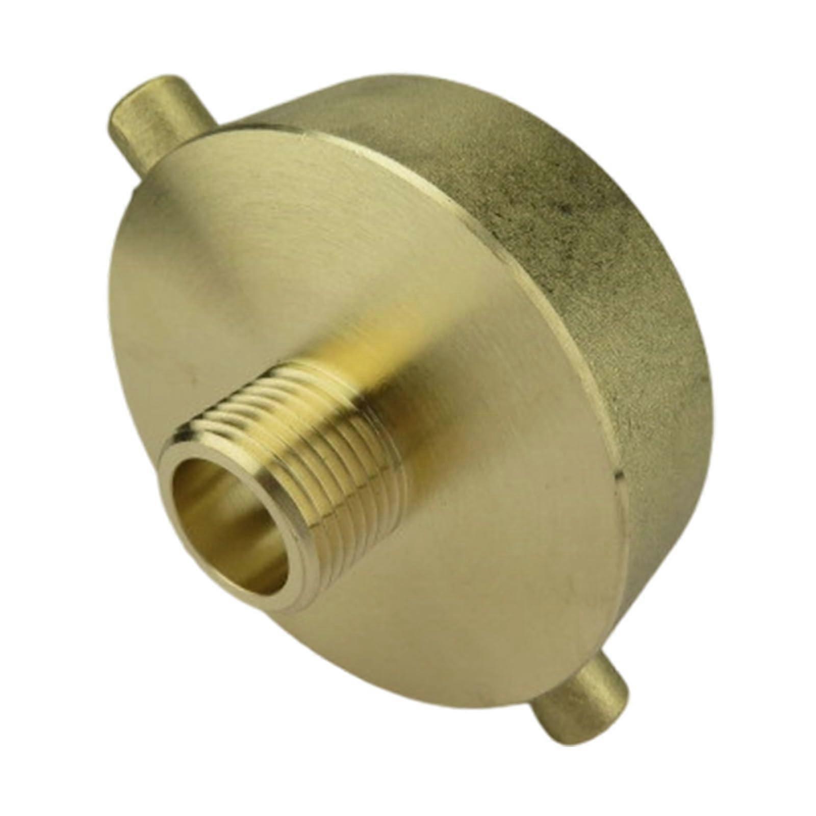Hydrant adapter for pressure hose connection, 6.4 cm NST socket to 3/4inch plug, brass