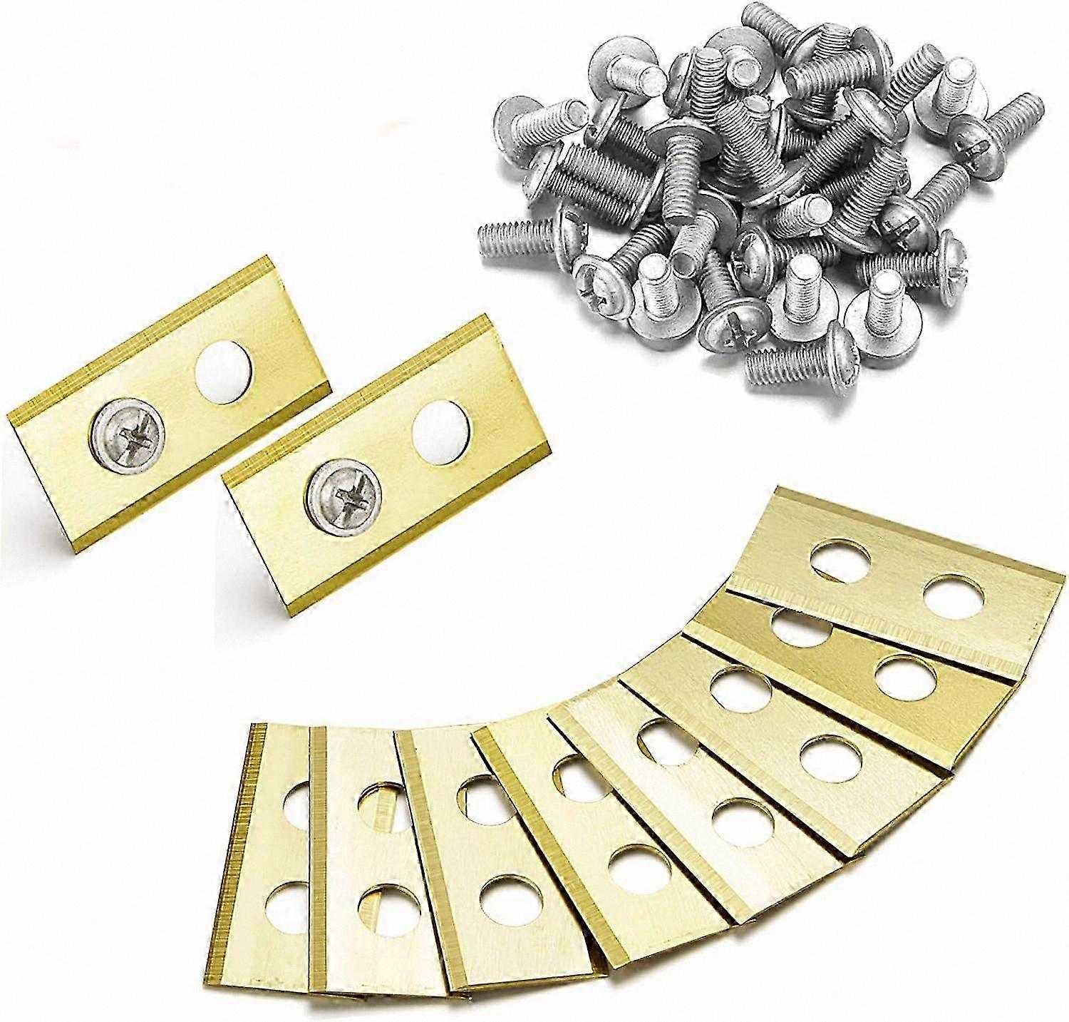30pcs Titanium Replacement Blades for Robotic Lawn Mowers with Screws Compatible with Landroid Models