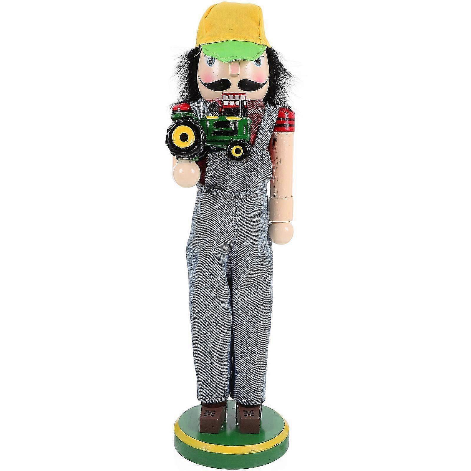 Decorative Nutcracker Statue Christmas Nutcracker Wooden Nutcracker Crafts Xmas Tabletop Decor