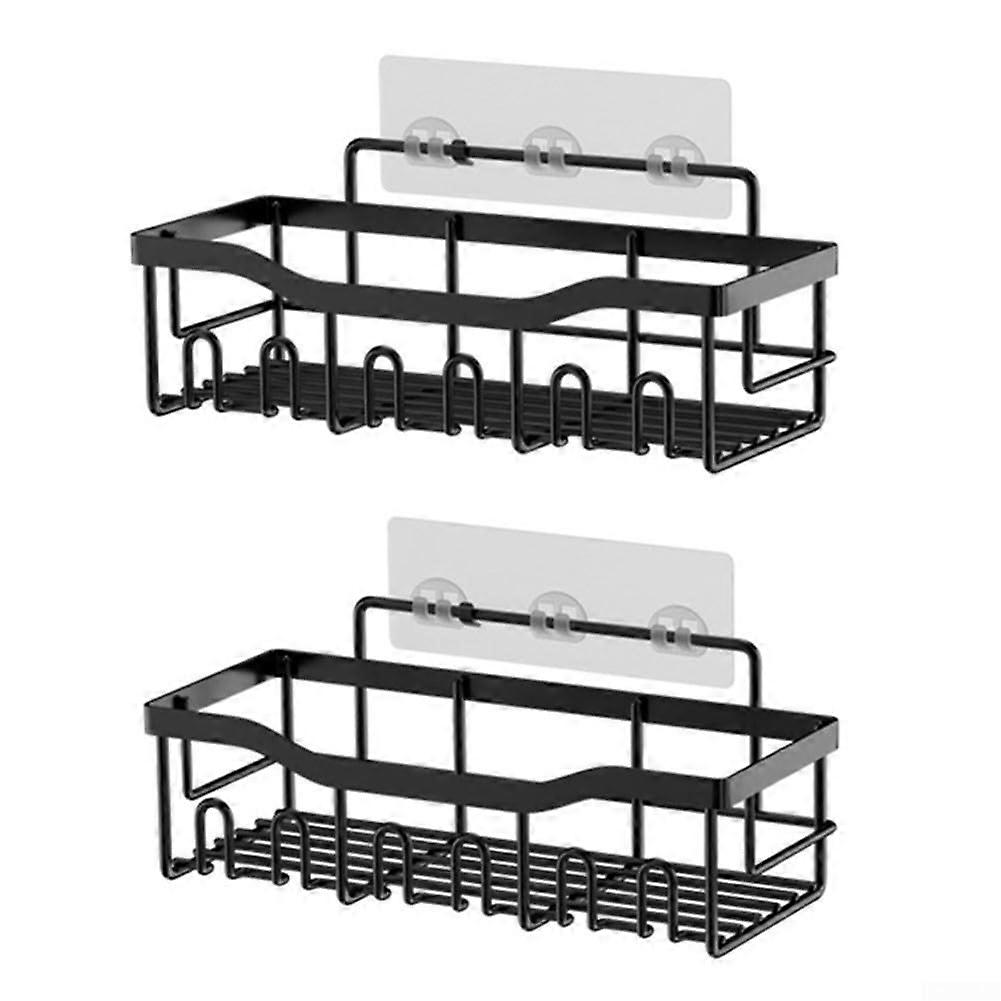 Bathroom shelf, metal, easy installation, no drilling, spacesaving storage shelf for kitchen and bathroom, 2 pieces