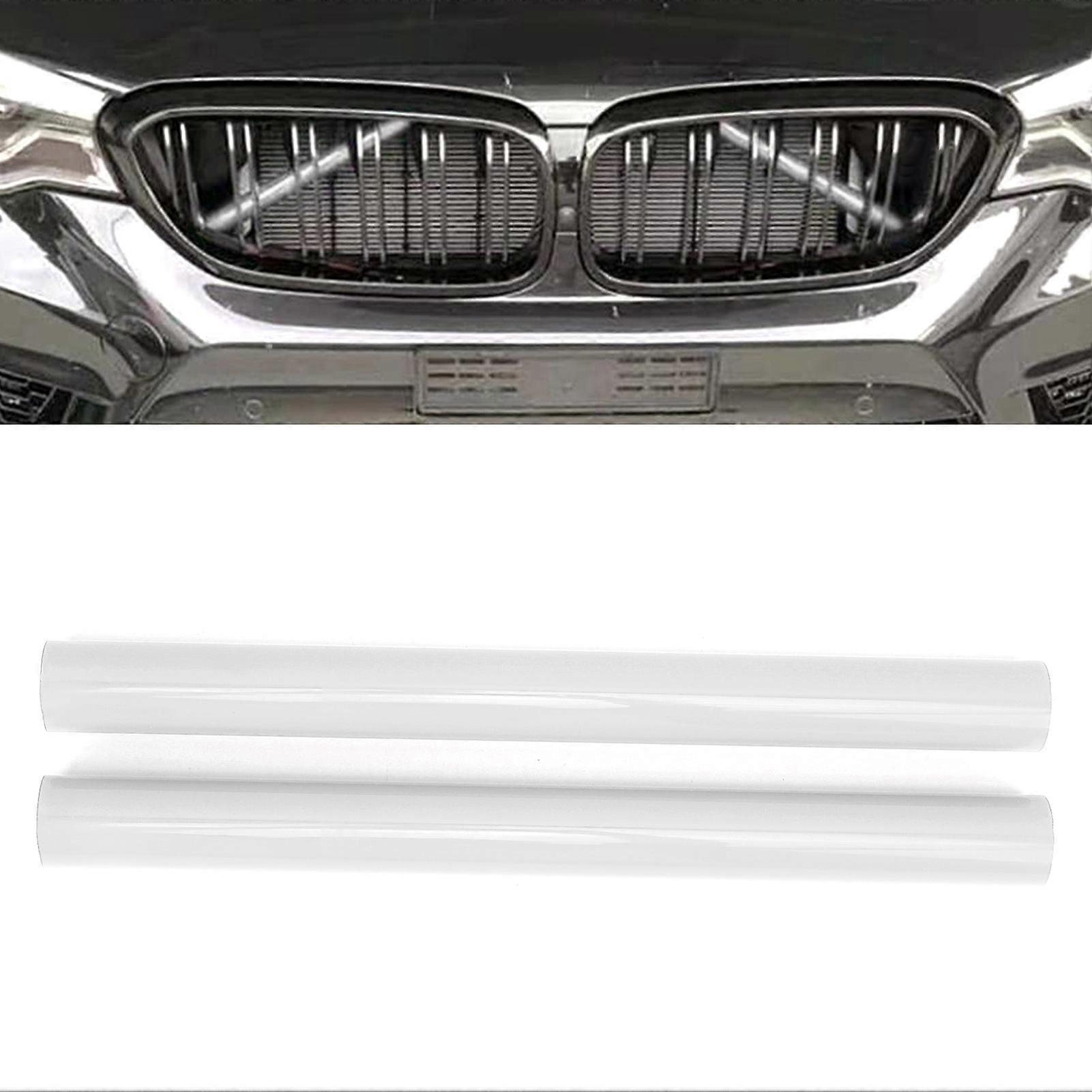 2pcs Grille Stripe Trims Decoration Replacement for 1 2 3 4 5 6 7 Series F20 F22 F30 G30 G11White