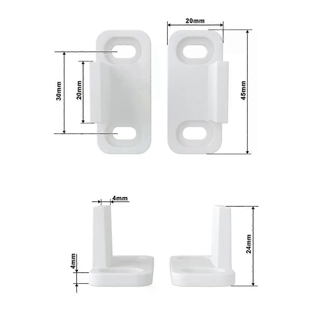 Durable Floor Guide 45 x 2 cm 6X/set Adjustable Hardware L-Guide Plastic Practical Sliding Barn Door White Hot