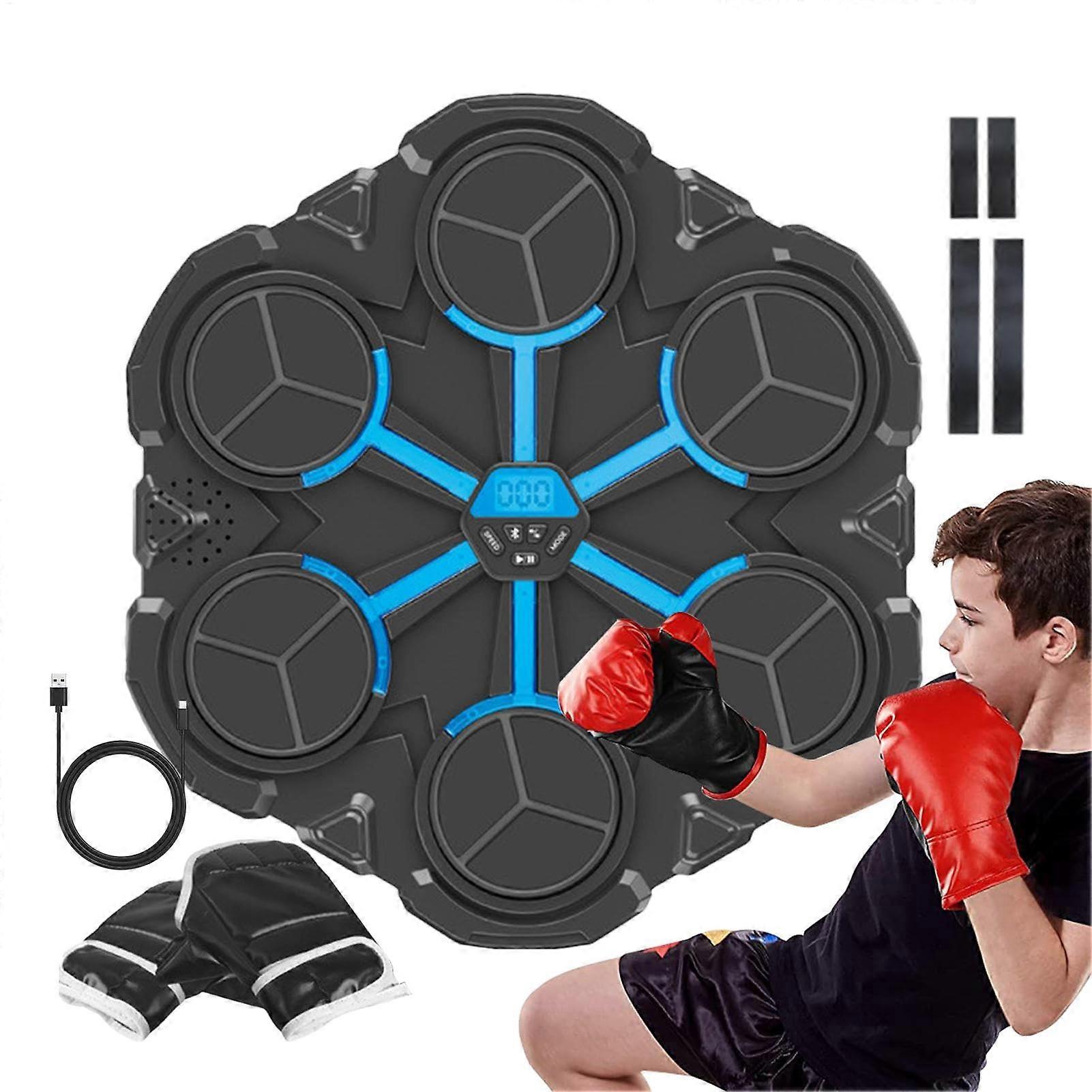 Music Boxing Machine with Gloves Wireless Light Boxing Target for Adults
