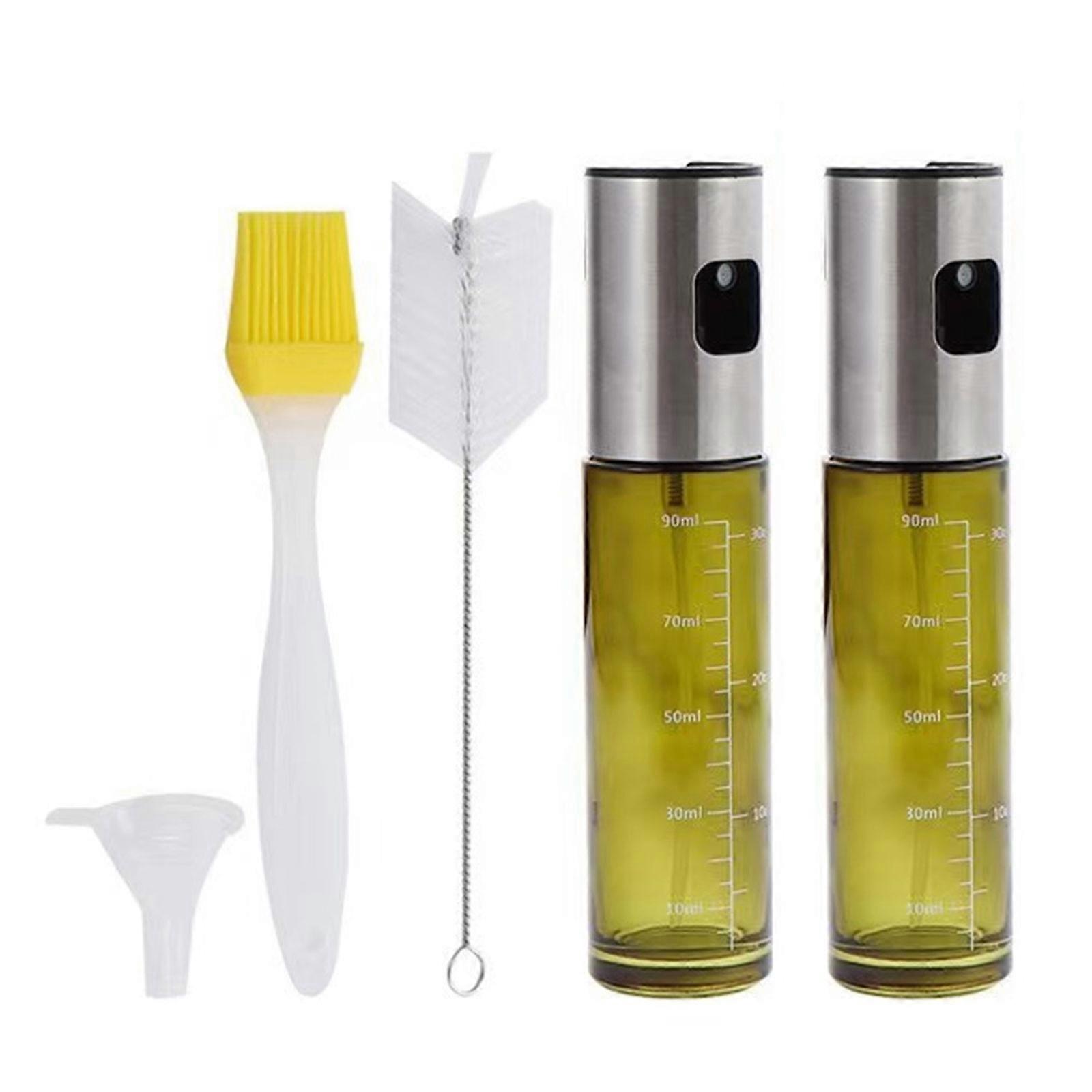 Press Type Oil Sprayer Bottle 100ml Light Blocking Container Accurate Measurement For Healthy Cooking And Food Preps Multicolor