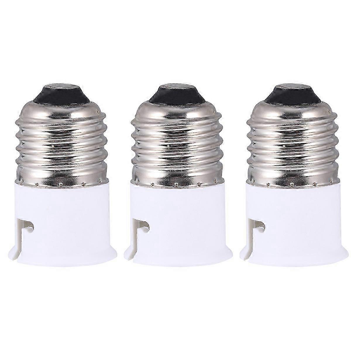 3pcs E27 to B22 Light Bulb Base Adapter Screw Lamp Holder Converter Socket Light Accessory Home Gadget for Home