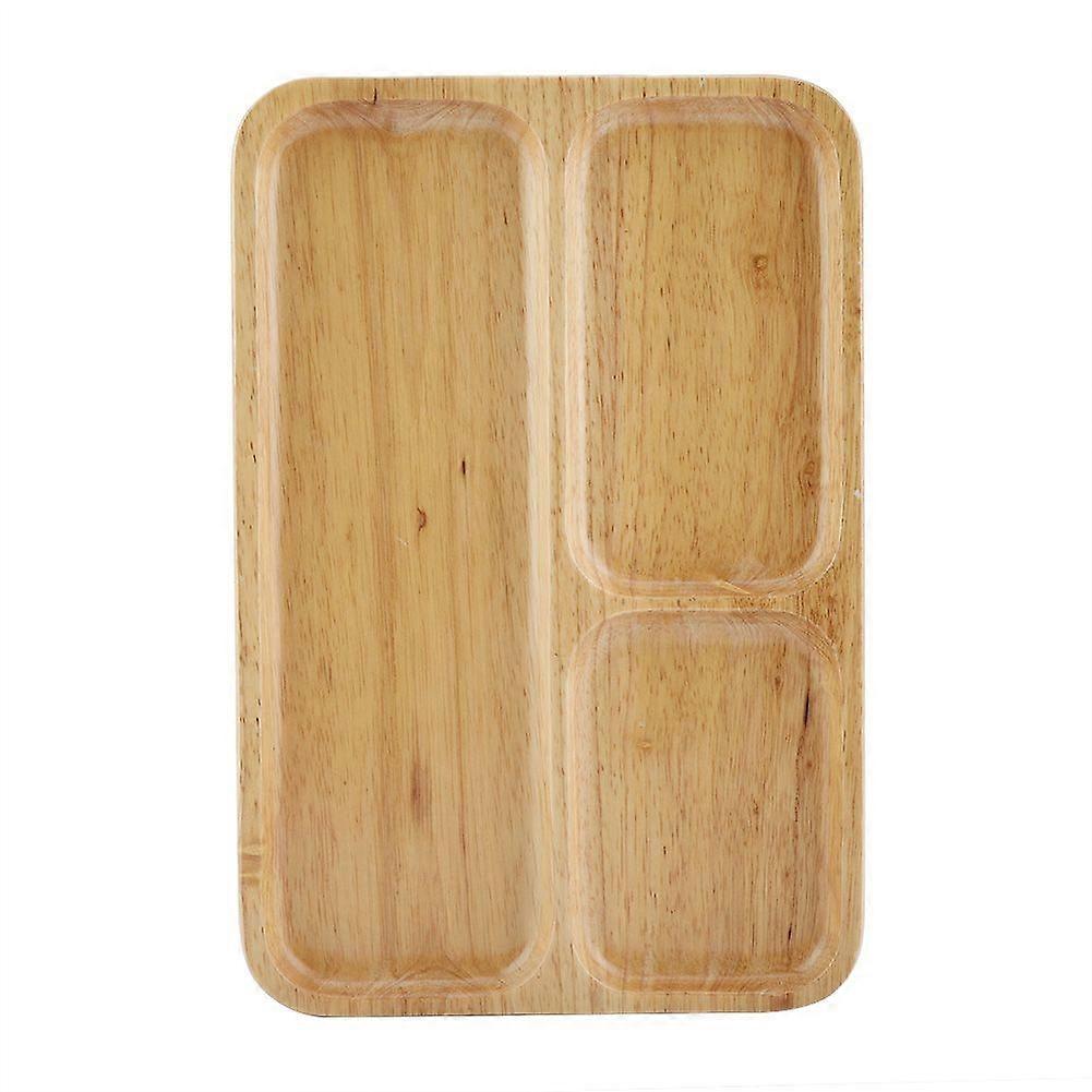 Rectangular solid wood serving tray for tea, coffee, snacks, meals, restaurant trays
