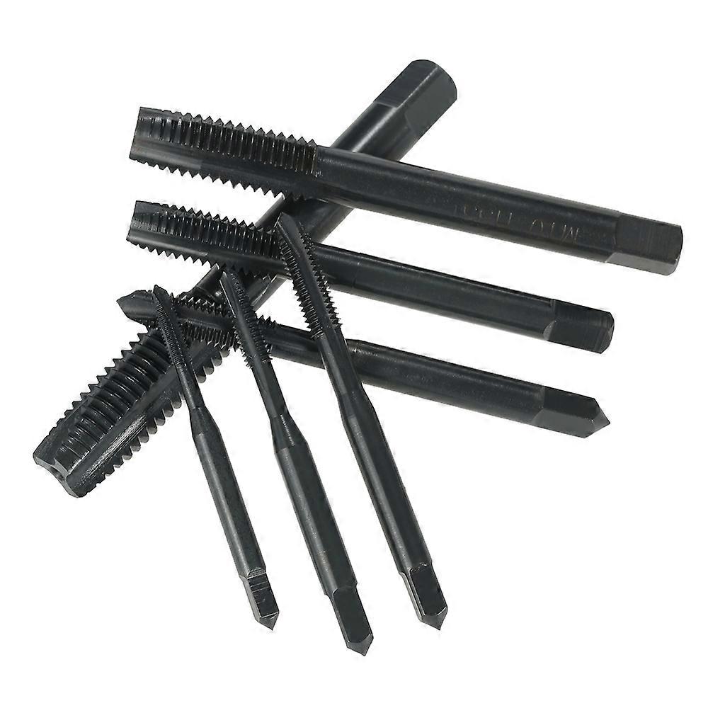 7PCS M3 M4 M5 M6 M8 M10 M12 Nitride High Speed Steel HSS6542 Spiral Pointed Tap Machine Hand Screw Thread Taps Set Thread Metric Plug Tap Drill Bits