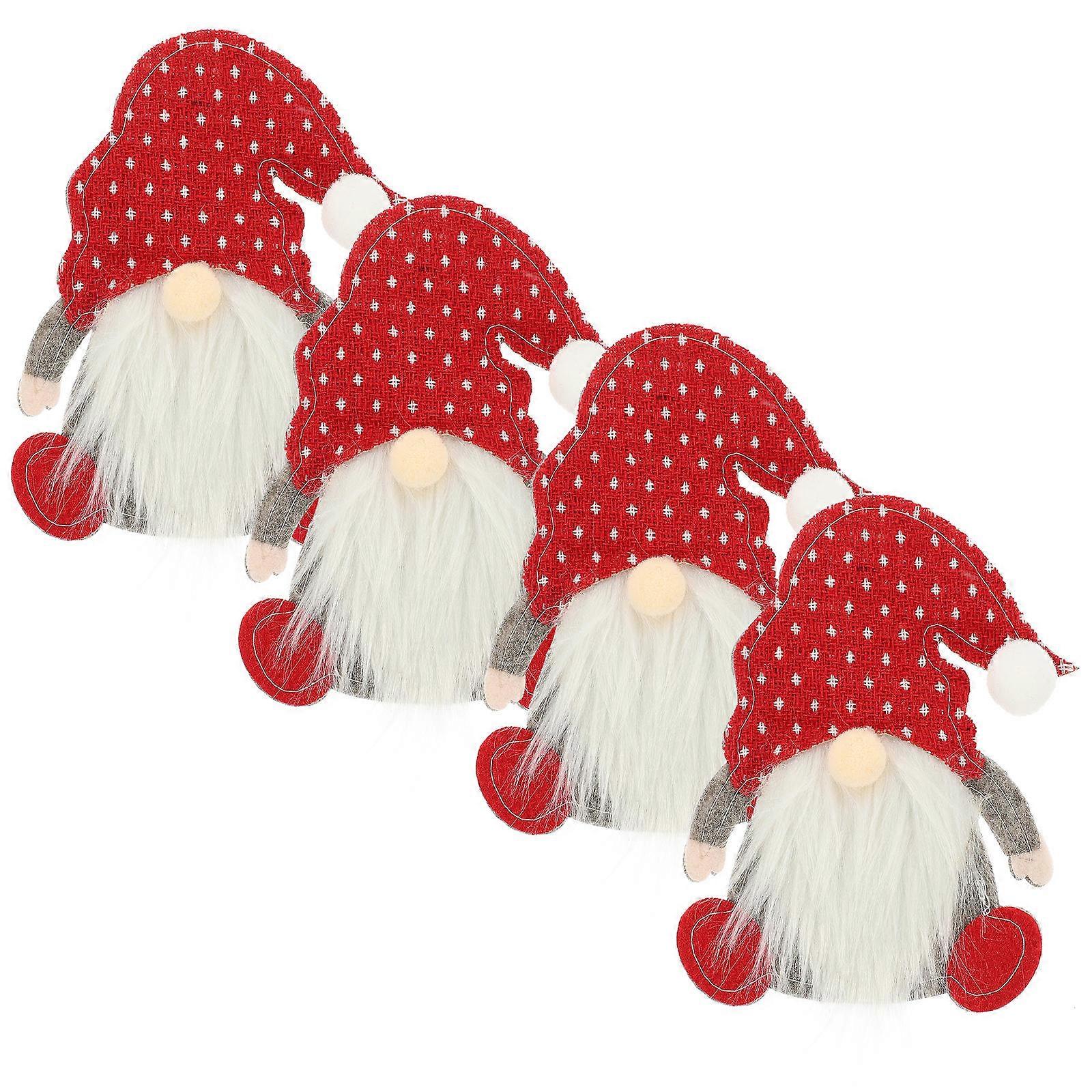 Multi Color Felt Fabric Fork Storage Set for Christmas Party Dinner Table Decor Compact 4Pcs