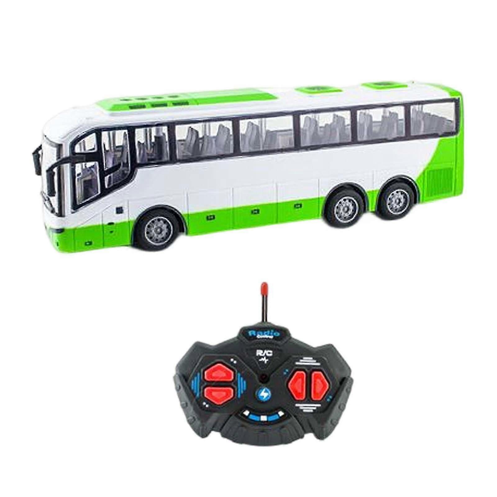 1:30 Scale Green Remote Control Bus Operating on 27MHz - Perfect Birthday Gift for Children