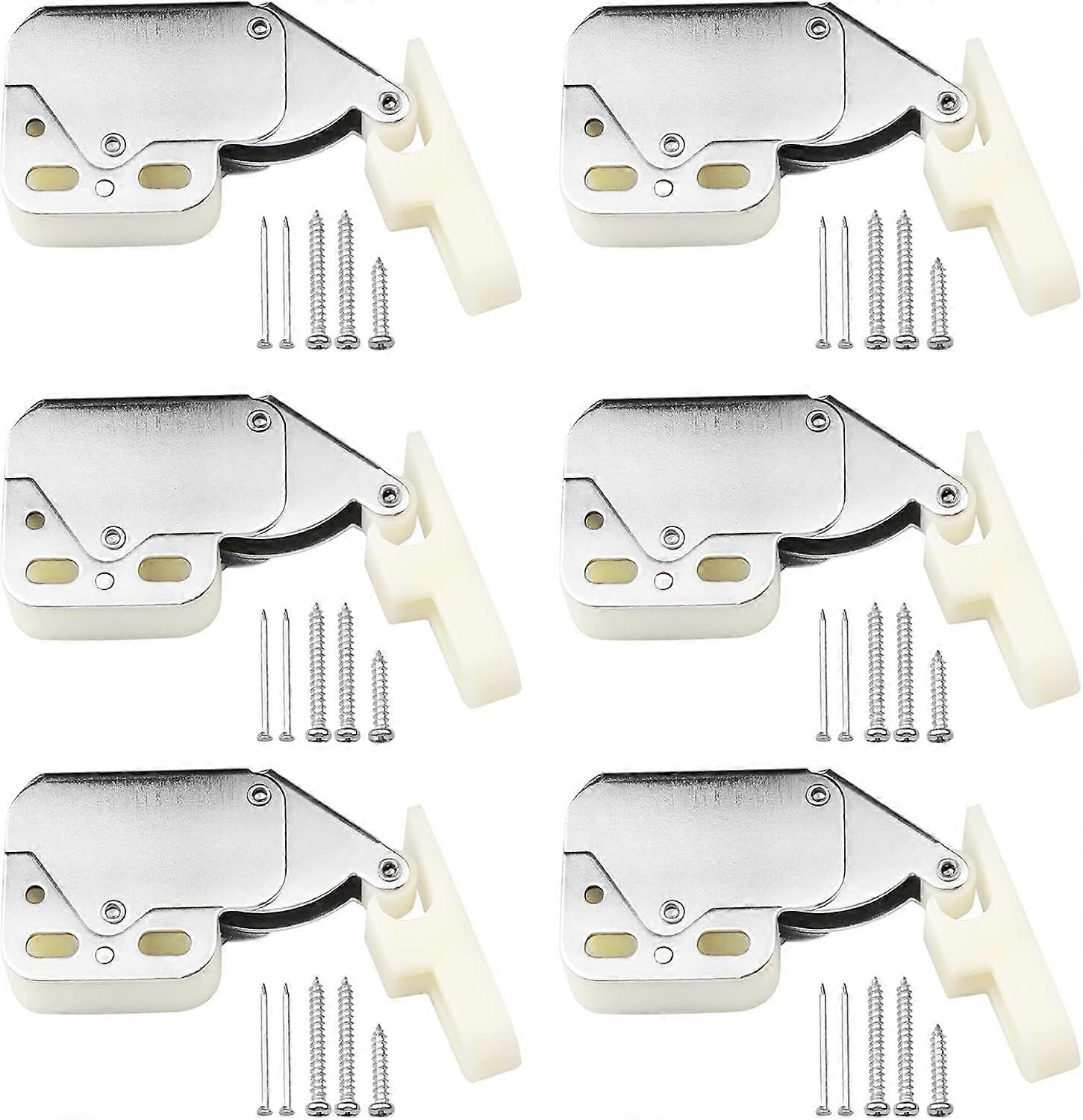Invisible Cabinet Locks, Automatic Spring Snap, Self-locking Stainless Steel