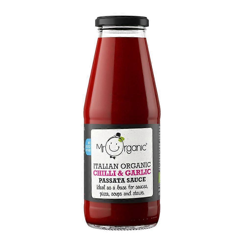Mr Organic Chilli & Garlic Passata Sauce Jar 400g - 4 Pack