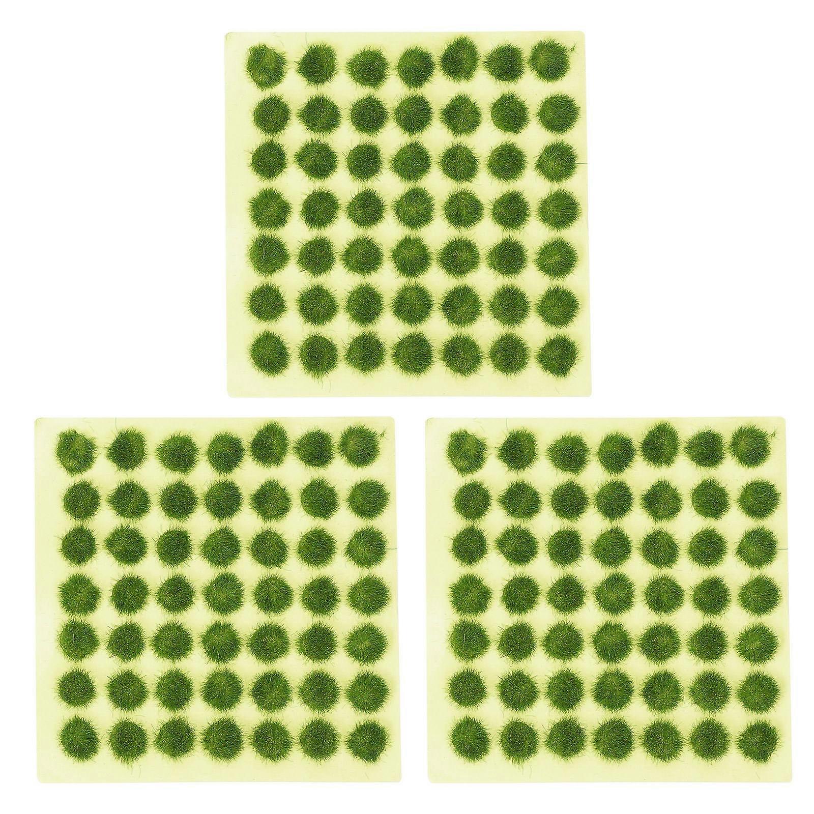 Grass Tufts Model Railway Artificial Grass Static Grass Modeling Props for Decorating Small Areas Green 3Pcs