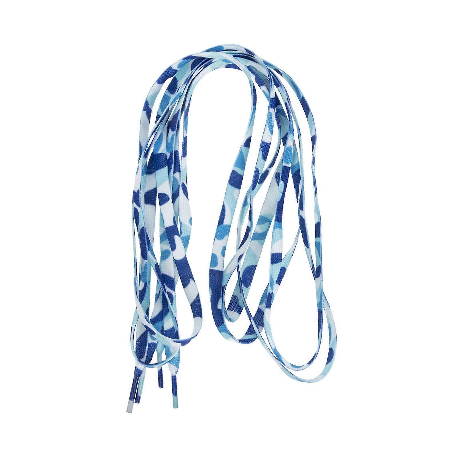 Sports Shoelaces Flat Skate Shoe Laces for Everyday Use Polyester Blue Decorative 1 Pair