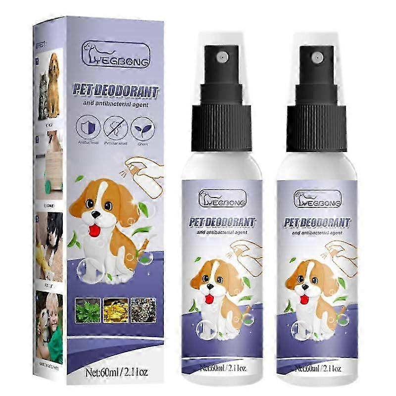 Gentle Port 60ML Pet Deodorant Spray - Efficient Grooming Liquid for Dogs & Cats, Deodorizing Strong Odor Perfume for Puppies