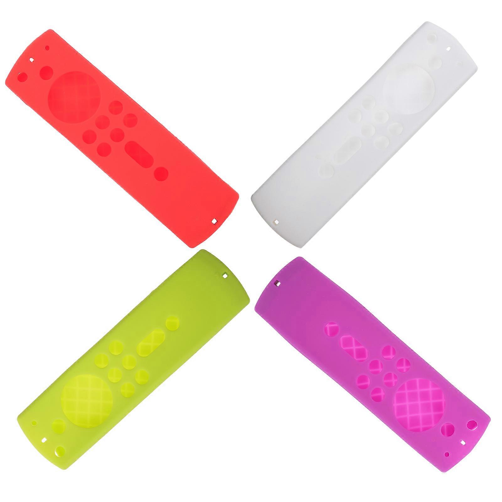 4PCS TV Remote Cover for Stick 4K Silicone Bumper Case Compatible