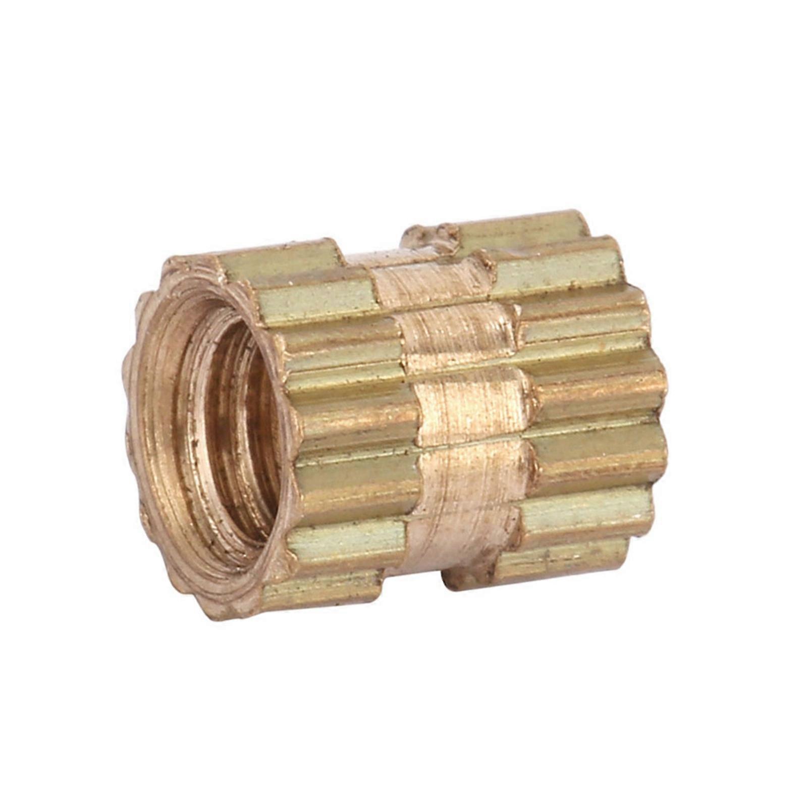M2.5 Brass Cylinder Knurled Round Molded in Insert Embedded Nuts (M2.5*3*3.5; 100pcs)