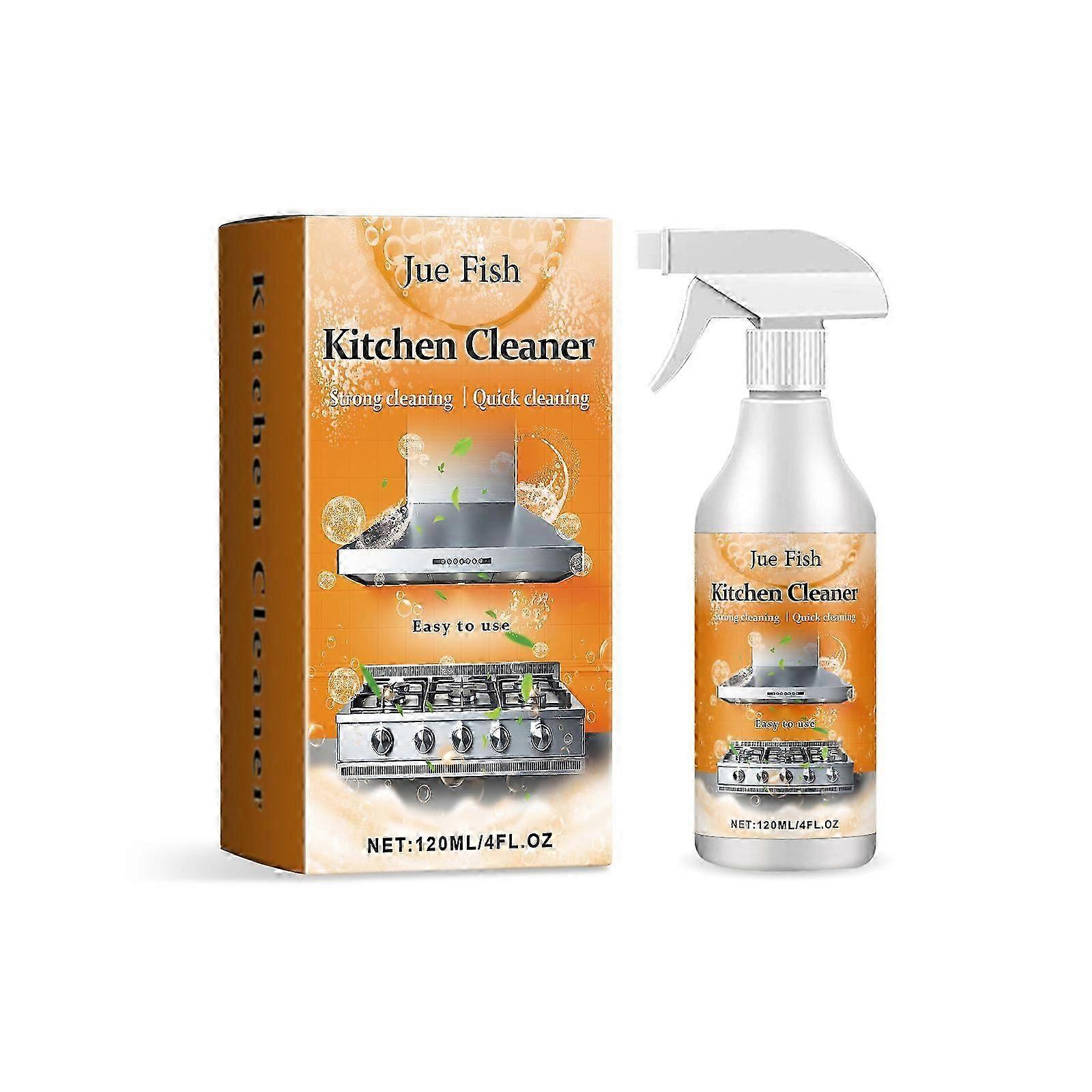 Jue Fish multi-purpose foam cleaner for cleaning oil stain on kitchen countertop, stove dirt, foam cleaner