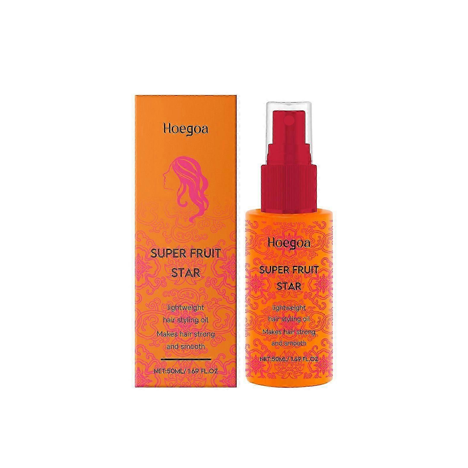 Superfruit Star Lightweight Hair Styling Oil, Hair Strong and Smooth, Nourishing, Suitable for All Hair Types, 50ML