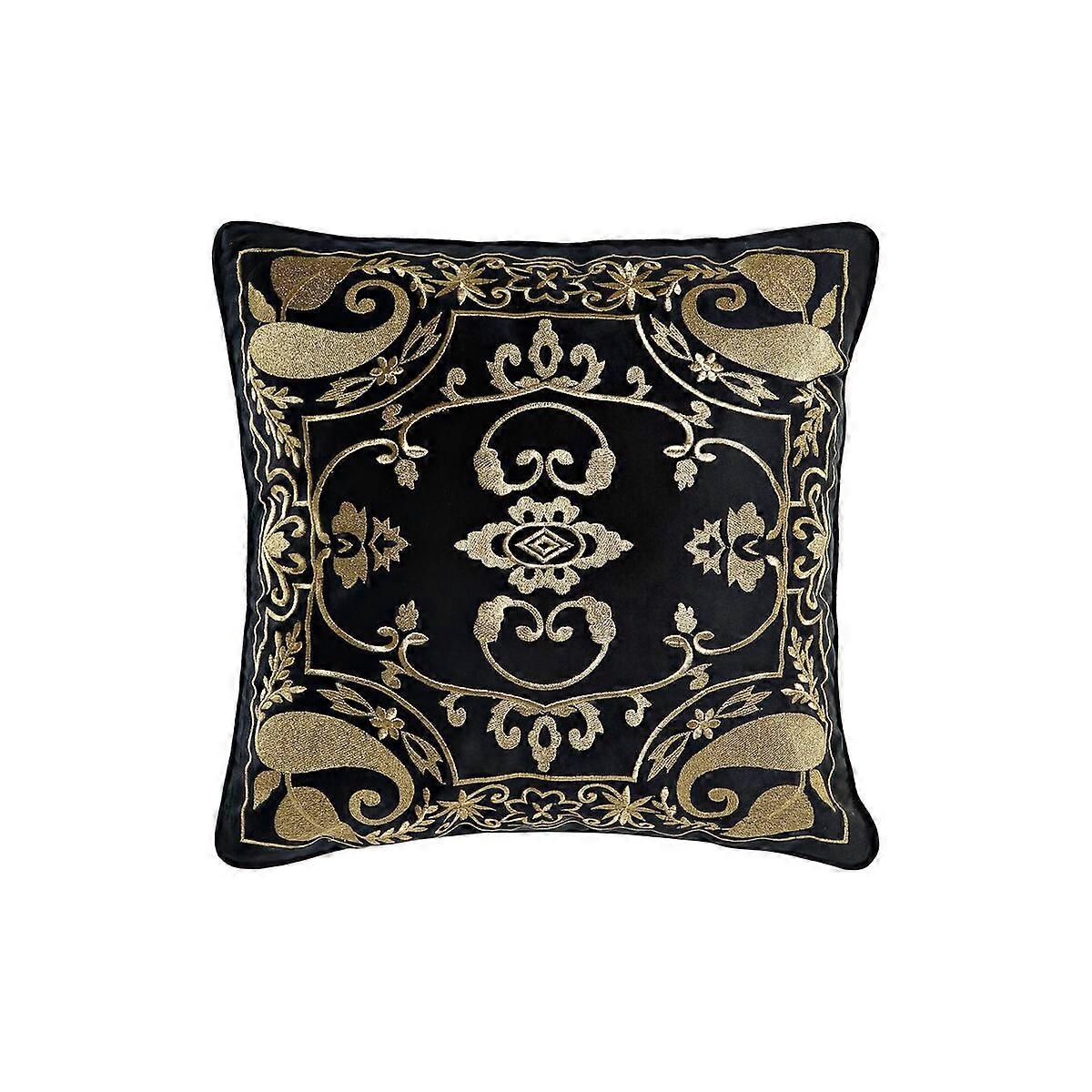 Cushion DKD Home Decor Black Gold 45 x 10 x 45 cm Arab
