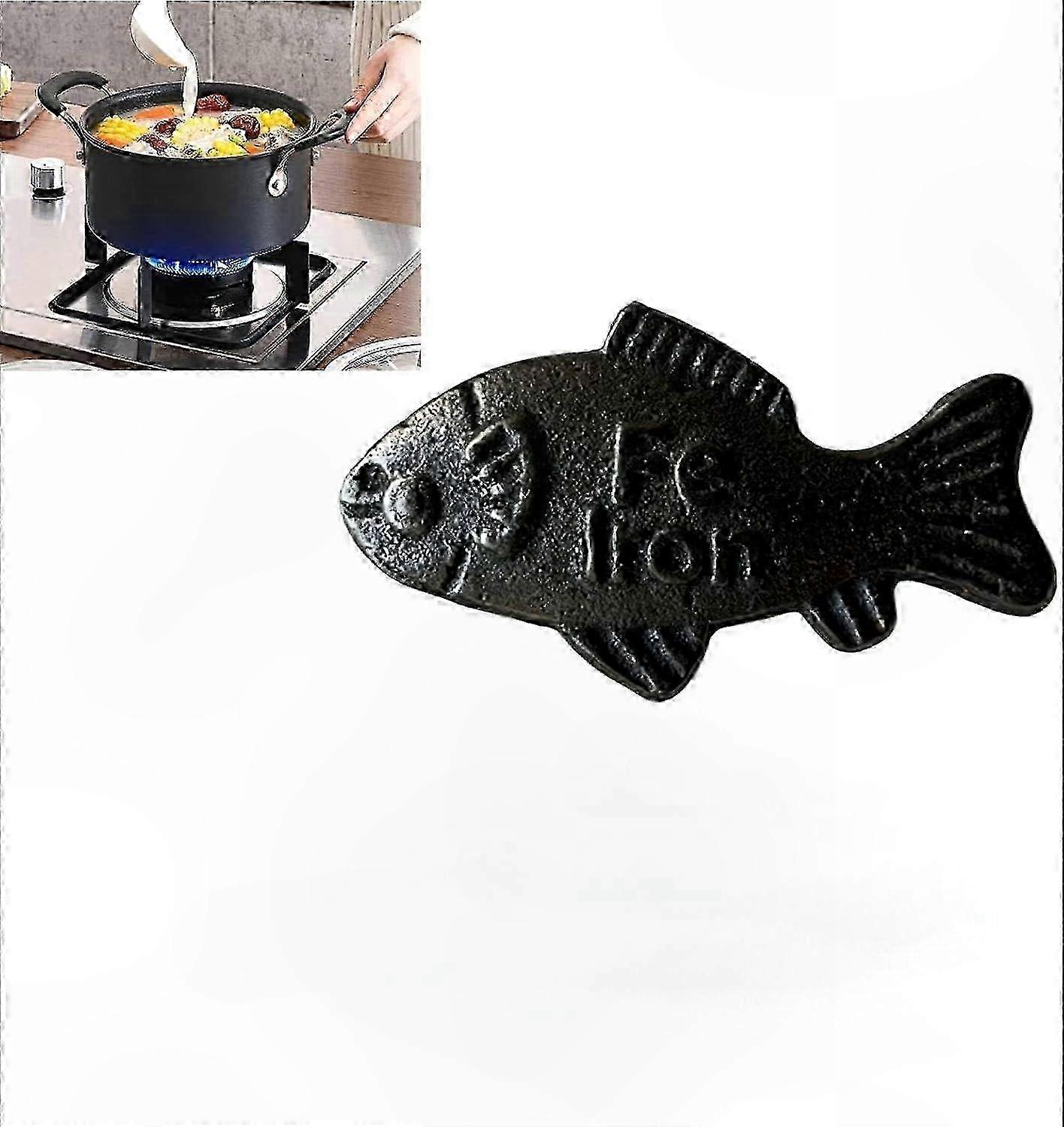 Cast Iron Fish for Natural Iron Infusion, Reusable Cooking Tool for Adding Iron to Food & Water, Vegan-Friendly Solution