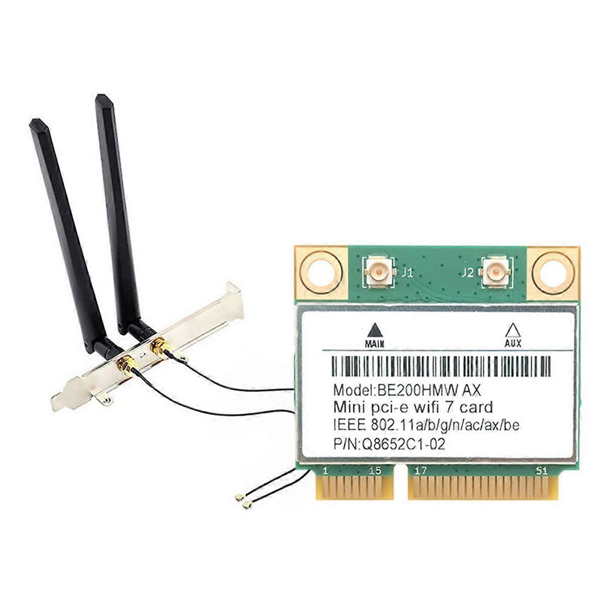 BE200 WiFi 7 Mini PCI-E WiFi Card BE200HMW 8774Mbps 2.4G/5G/6Ghz for Bluetooth 5.4 802.11BE Wireless Network Adapter