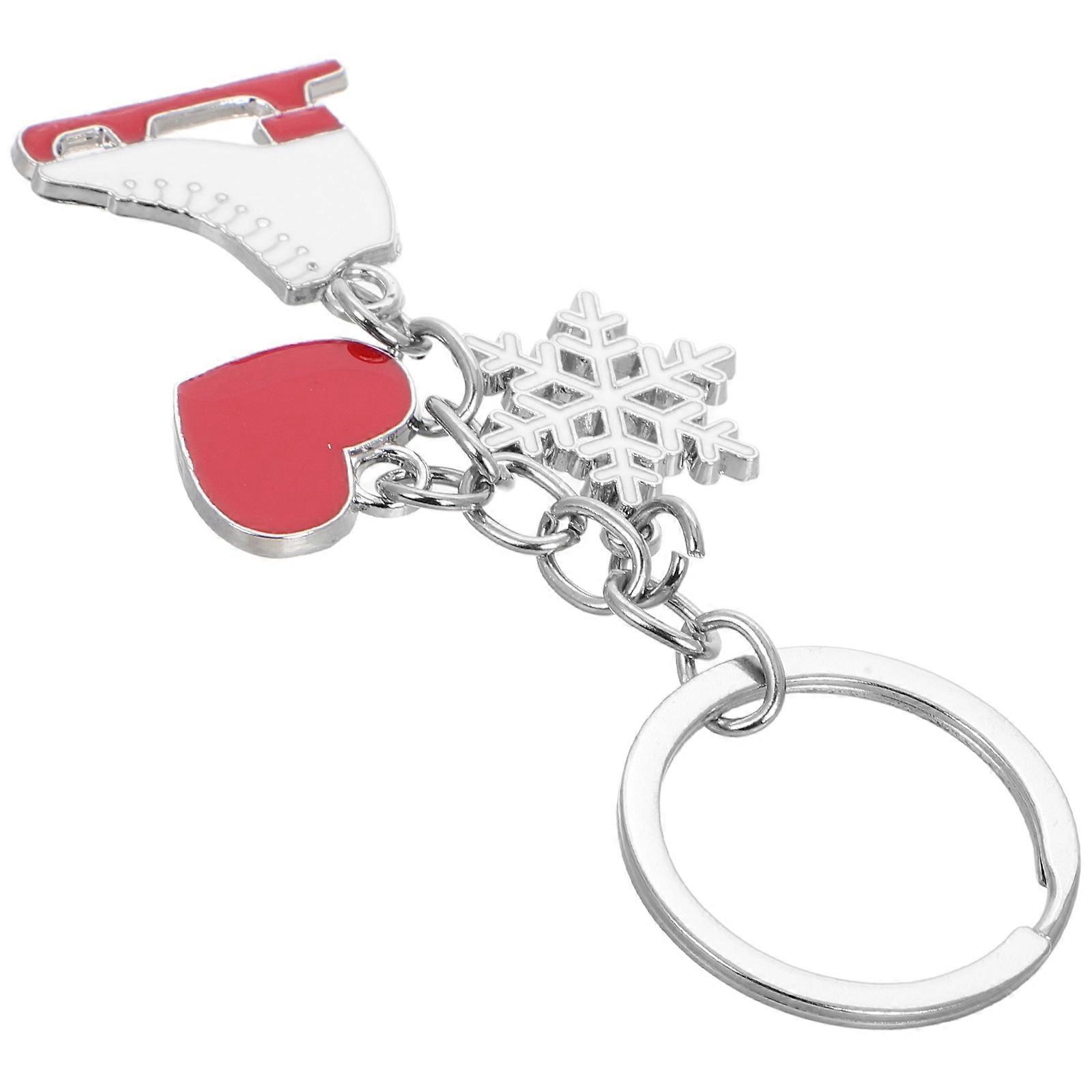 Ice Skate Keychain 1 Set Skating Charm Keyring Handbag Decoration Ice Skating Accessories