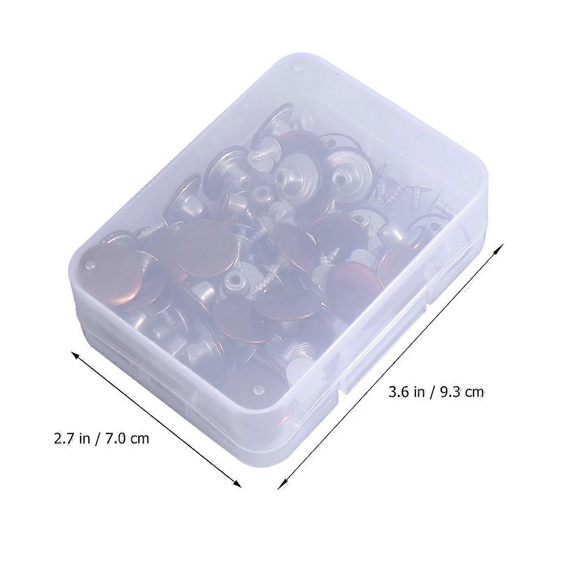 Sewing Buttons Reinforced Rivets Metal Jeans Buttons For Suspenders Jackets 17Mm Assorted Color 50Sets