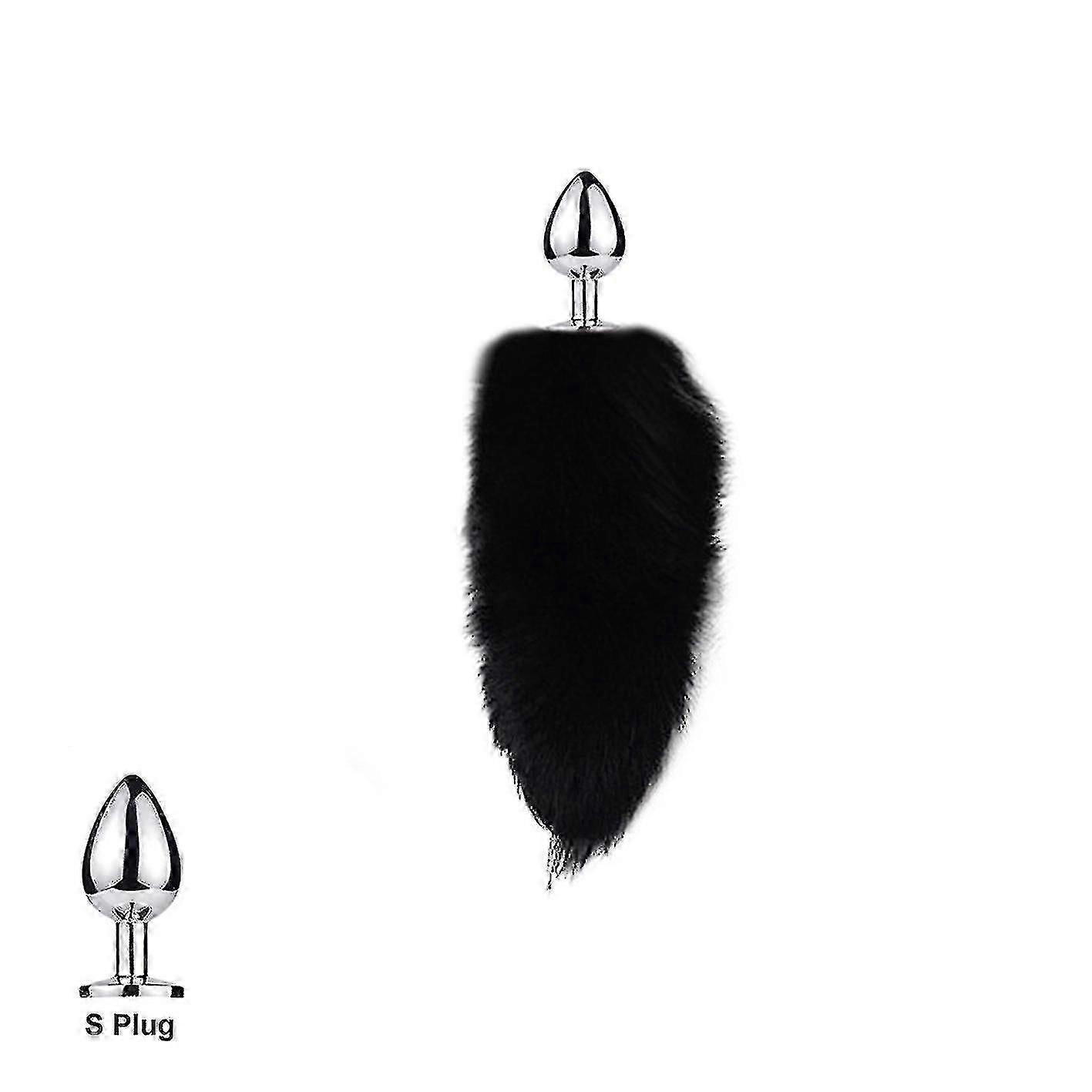 dop de coadă de vulpe mic din păr real detașabil pentru câini