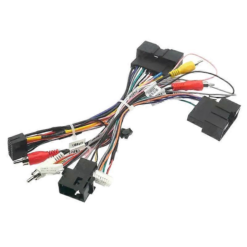Car Audio 16PIN Android Power Cable Adapter With Canbus Box For Ford Focus F150 Ranger 12-15 GPS Wifi Audio Power Wiring Harness