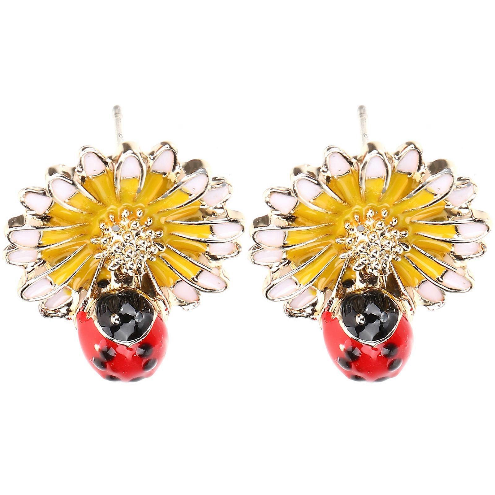 Flower Earrings Flower Stud Earrings for Decoration 1Pair with