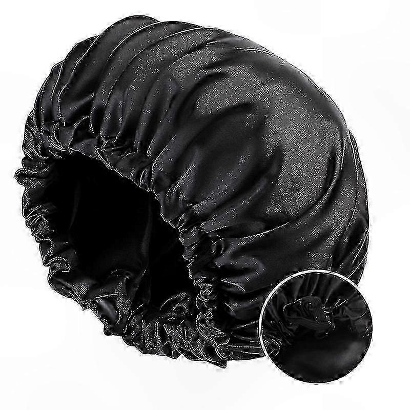 Microwavable Deep Conditioning Cap for Hair Steaming and Styling Therapy, Black