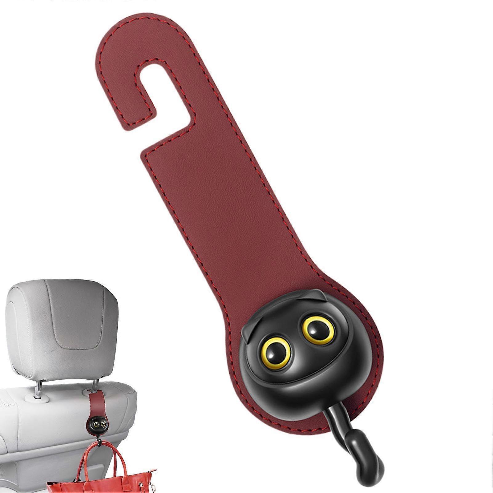 Headrest Hooks Back Seat Headrest Hanger For Car Storage Organizer Handbag Holder Wine Red