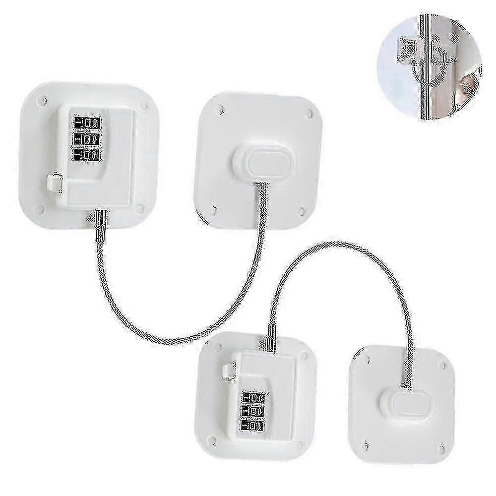 2pcs Refrigerator Lock-heavy Duty Combination Fridge Chirdren Lock Fg