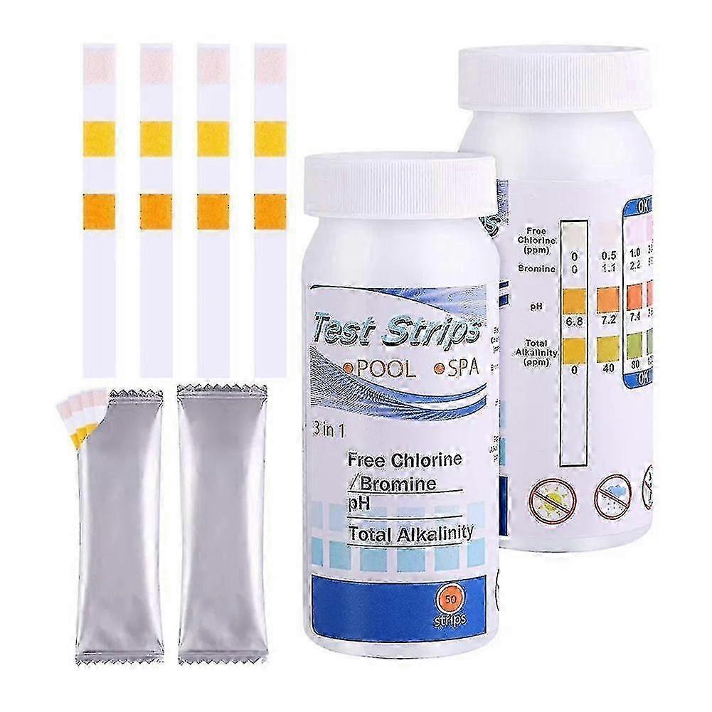 3 In 1 Swimming Pool Water Test Strips 50pcs