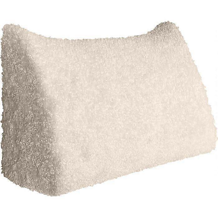 VERCART Coussin de lecture Support dorsal, Coussin compensé, Coussin incliné, Coussins de lit imitation laine blanc 140cm