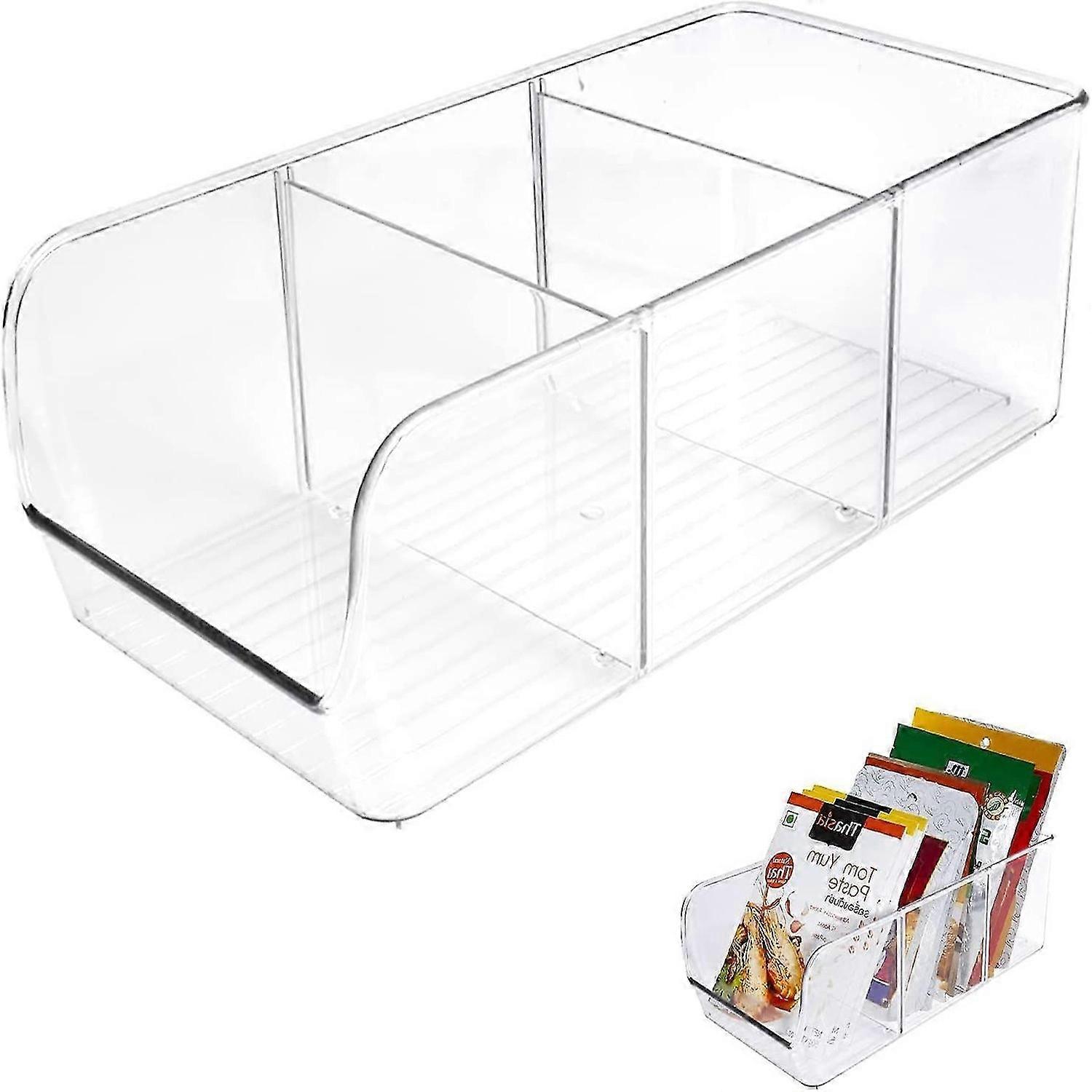 Multipurpose Clear Plastic Refrigerator Storage Boxes Stackable