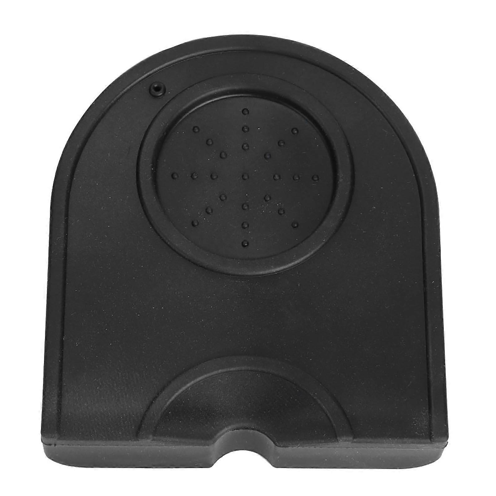 Black Multi function Thicken Anti skid Coffee Tamper Holder Silicone Pad Mat(Black)