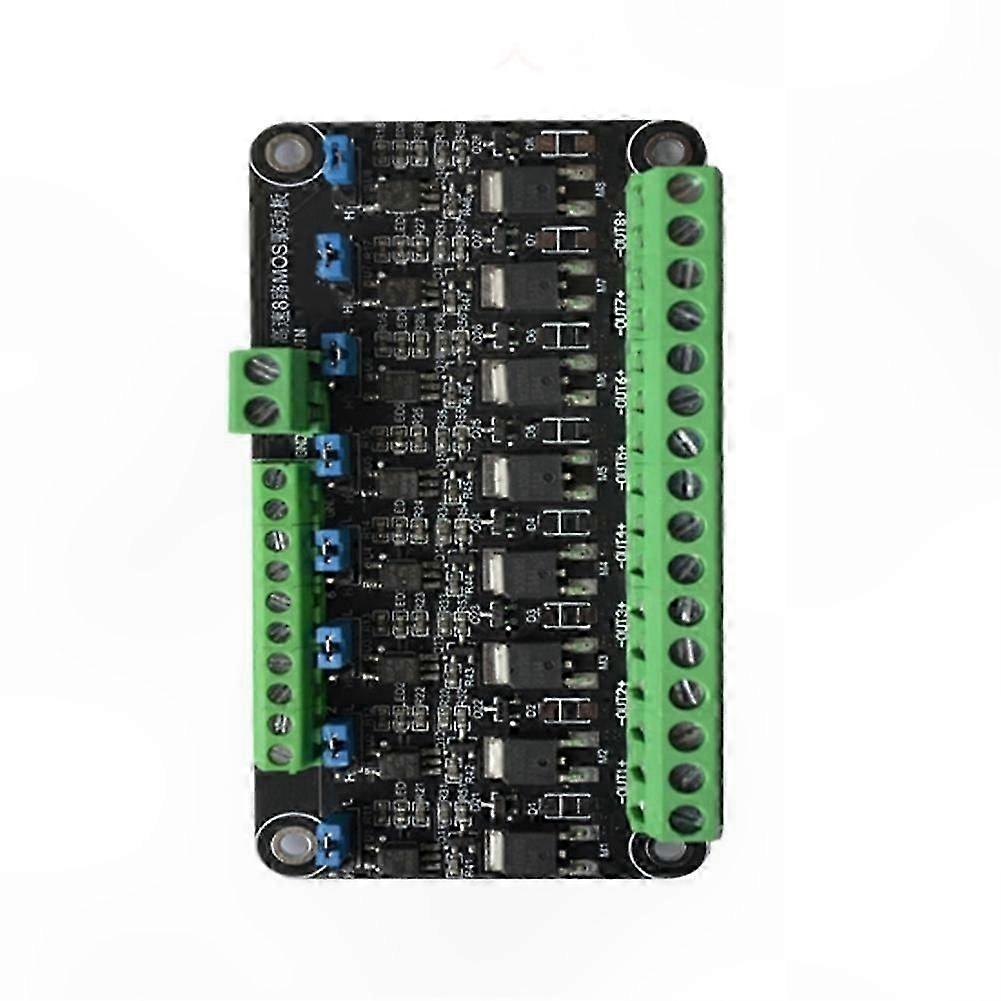 8-Channel MOSFET PLC Drive with Optocoupler Isolation and PWM Control for Microcontroller Applications