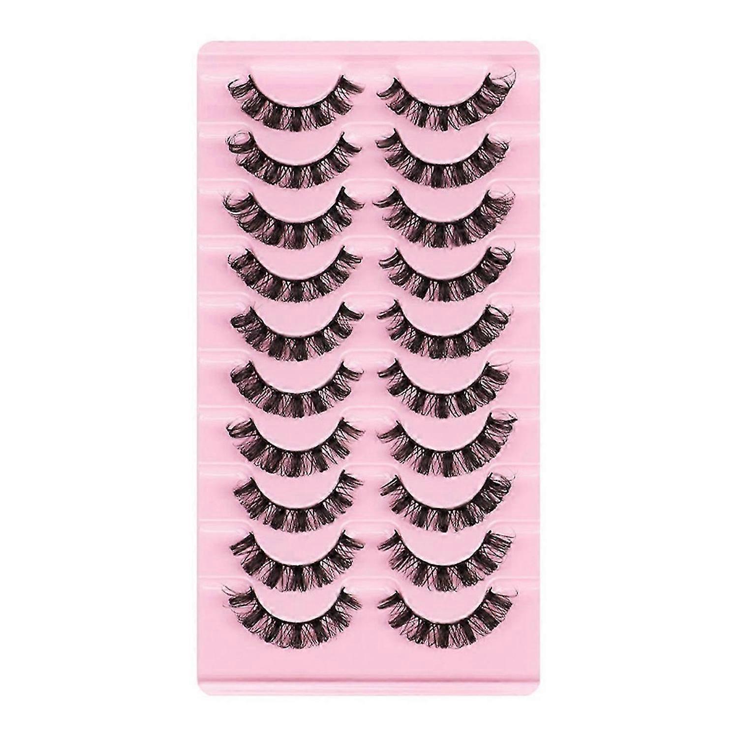DH06-2 10 pairs 3D Mink Band Lashes Extension Natural False Eyelashes