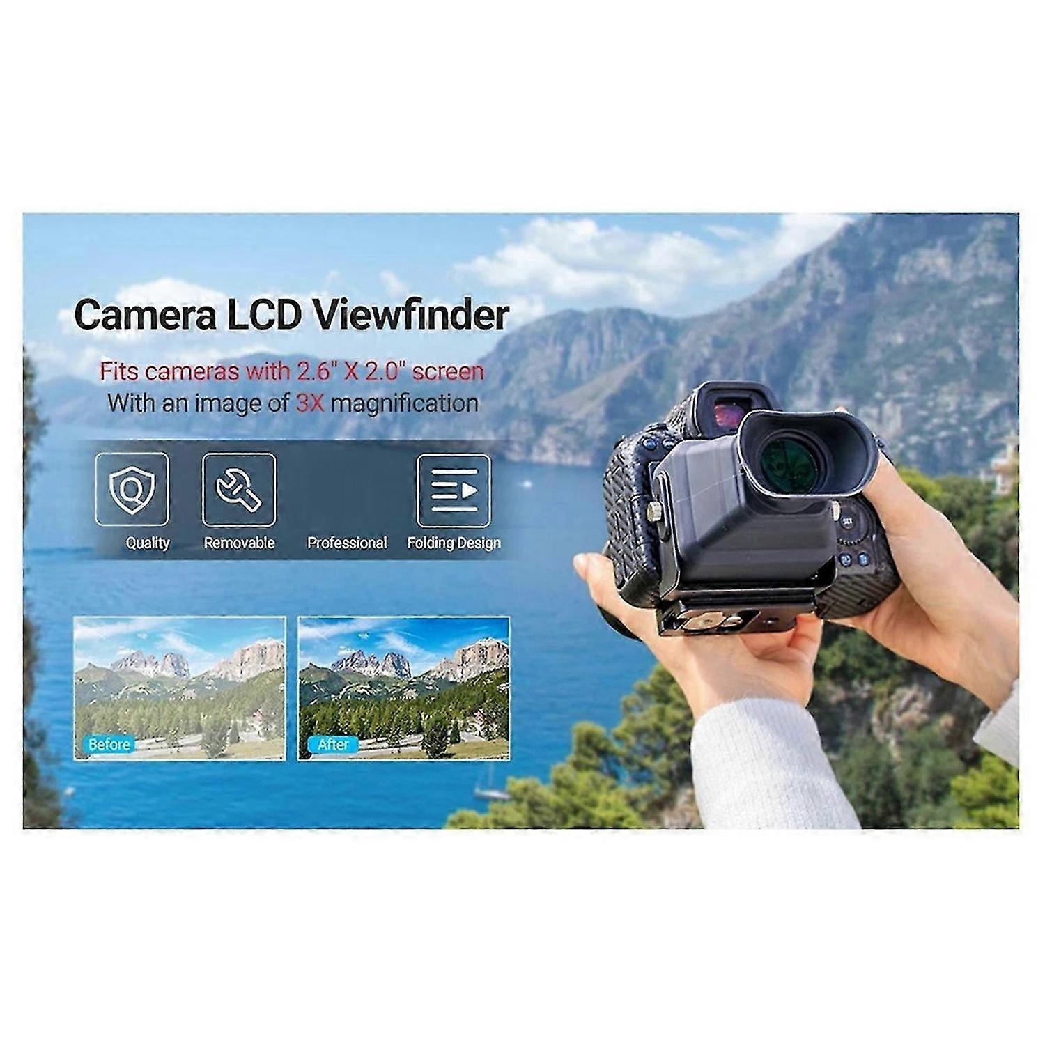 3X LCD Viewfinder Camera Extender Eyecup Eyepiece Fit 3.0inch for Z30 ZV-1 ZV-1F RX100 G7X