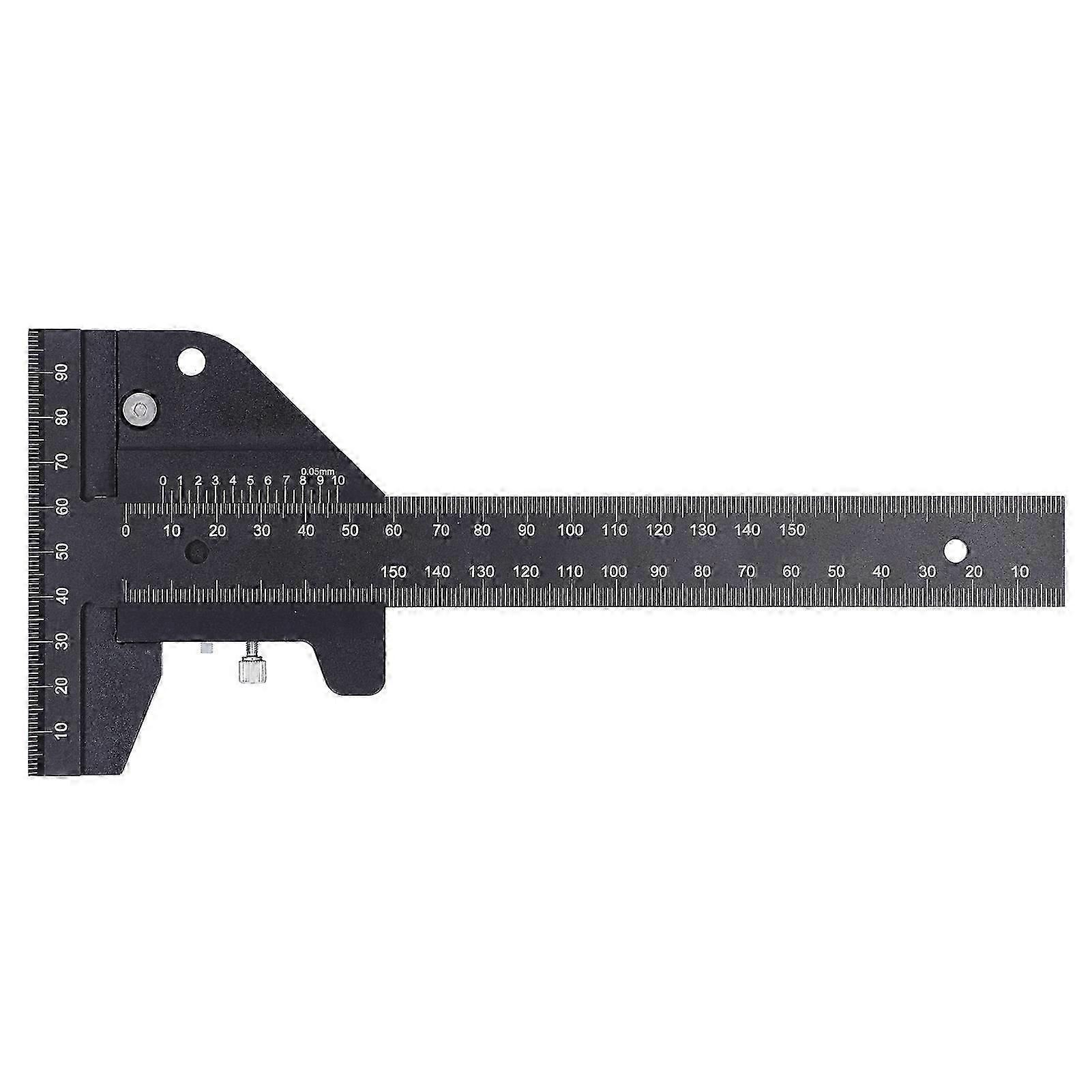 For Straight Rule TType Scribing Ruler Aluminium Alloy Woodworking Measuring Tool 0~150mm 0.05mm