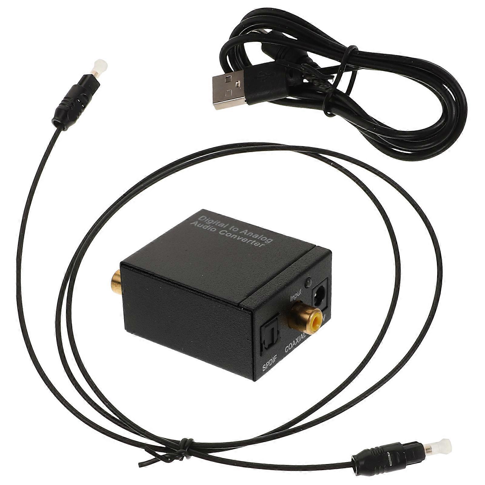Audio Converter Portable Digital Coaxial to Analog Audio Converter with 3.5mm Jack