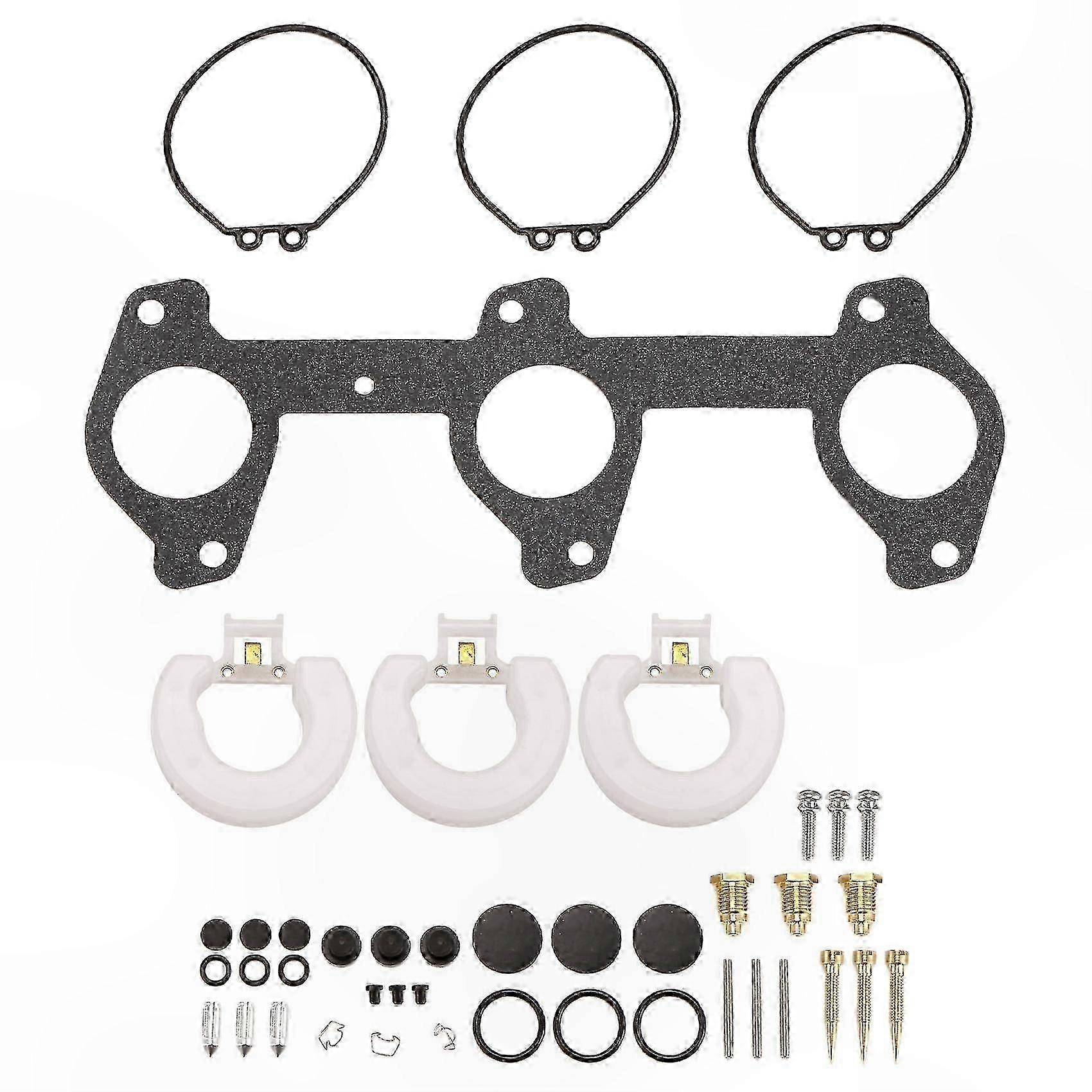 Outboard Motor Carburetor Rebuild Kit for 60-70 2-Stroke Engines Compatible with 6H3-W0093 Series SZRH A-W Components