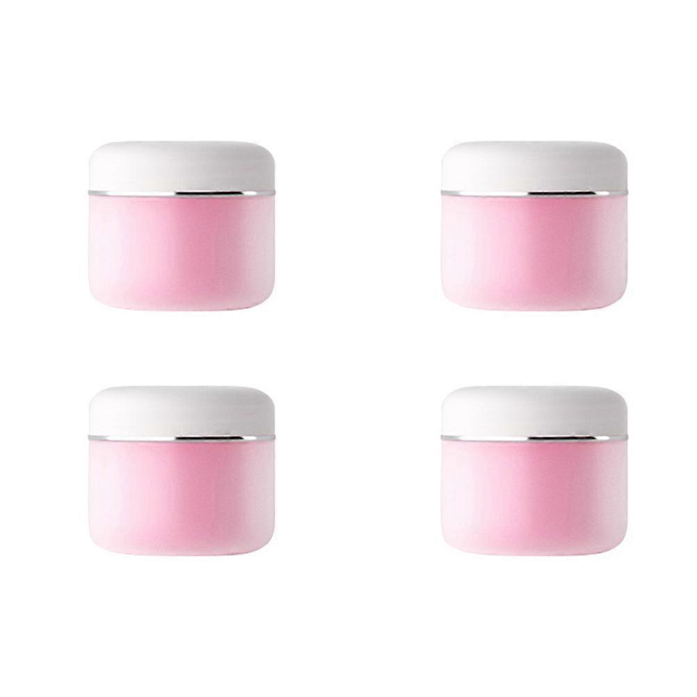 Empty Cream Bottle 4Set Travel Makeup Containers 100g Pink Two-layer Design Leakproof Storage Solution
