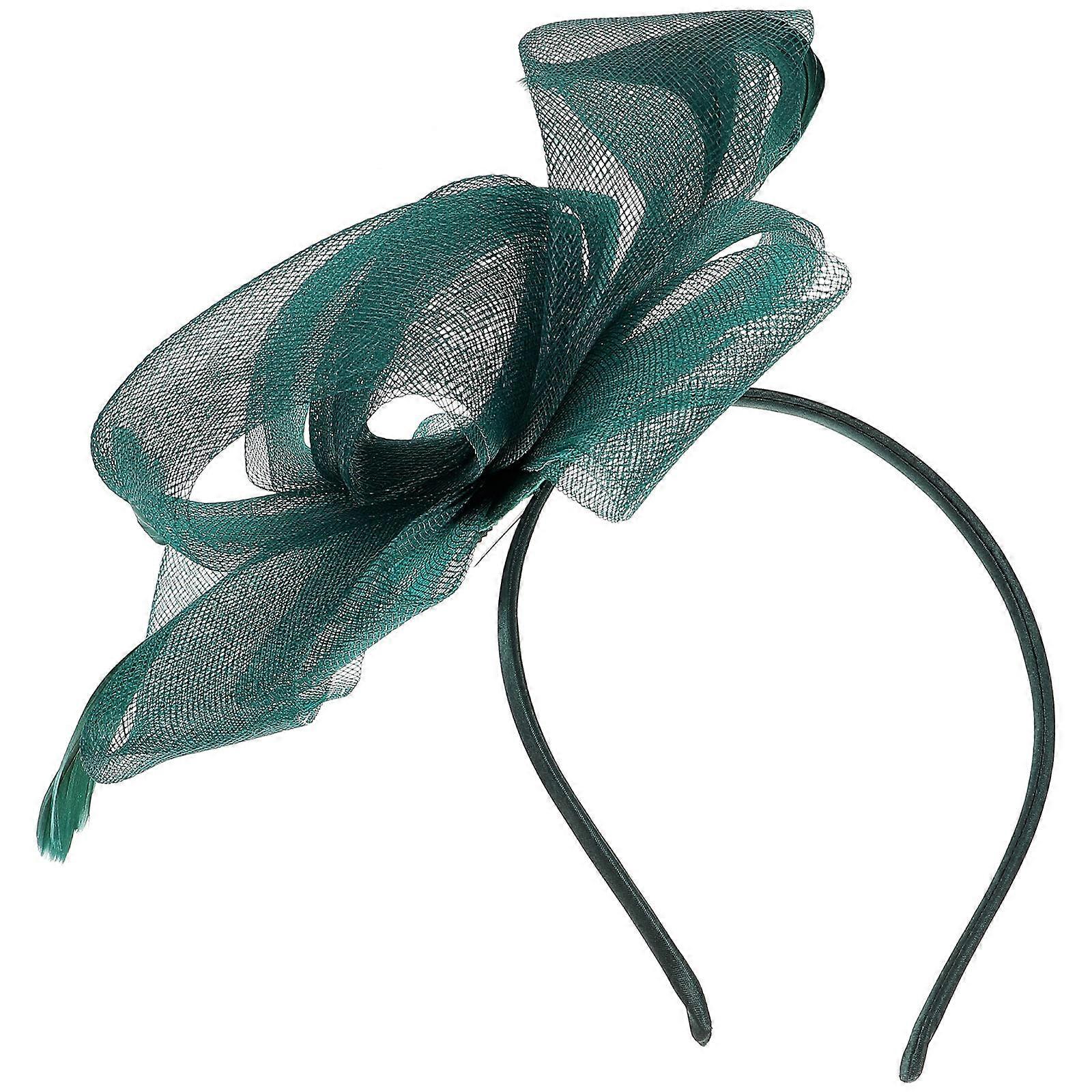 Dark Green Mesh Tea Party Fascinator for Women 1Set