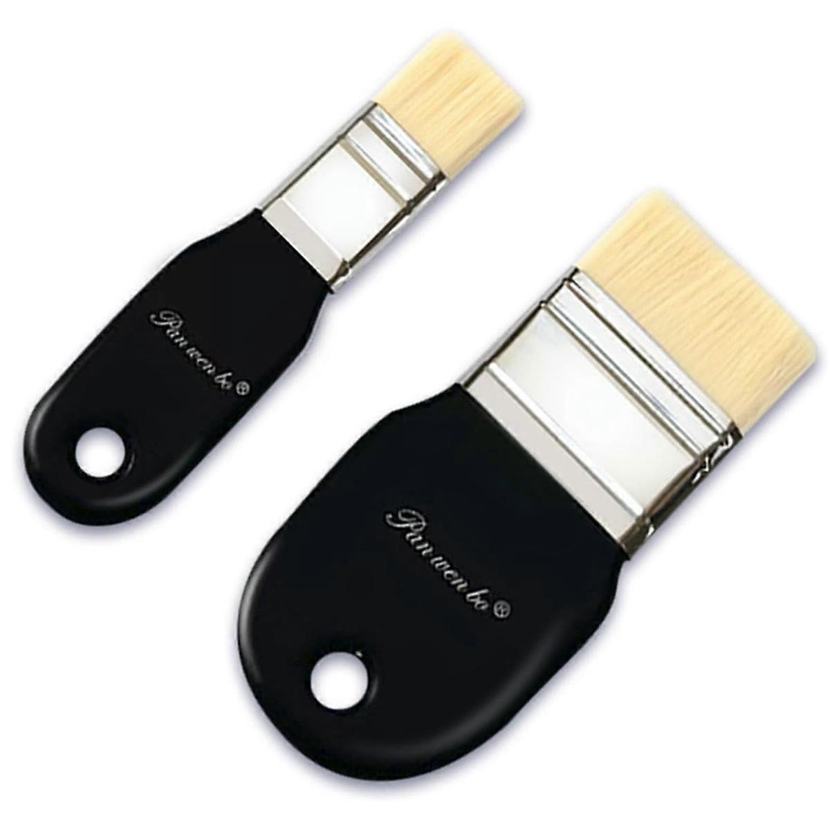  Flat Paddle Paint Brush Set (1in & 2in)