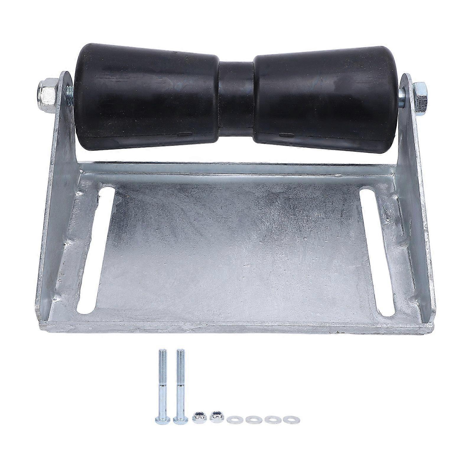 Boat Trailer Rollers with Bracket Heavy Duty Effort Saving Galvanized Steel Rubber Keel Roller Assembly Kit 12inch