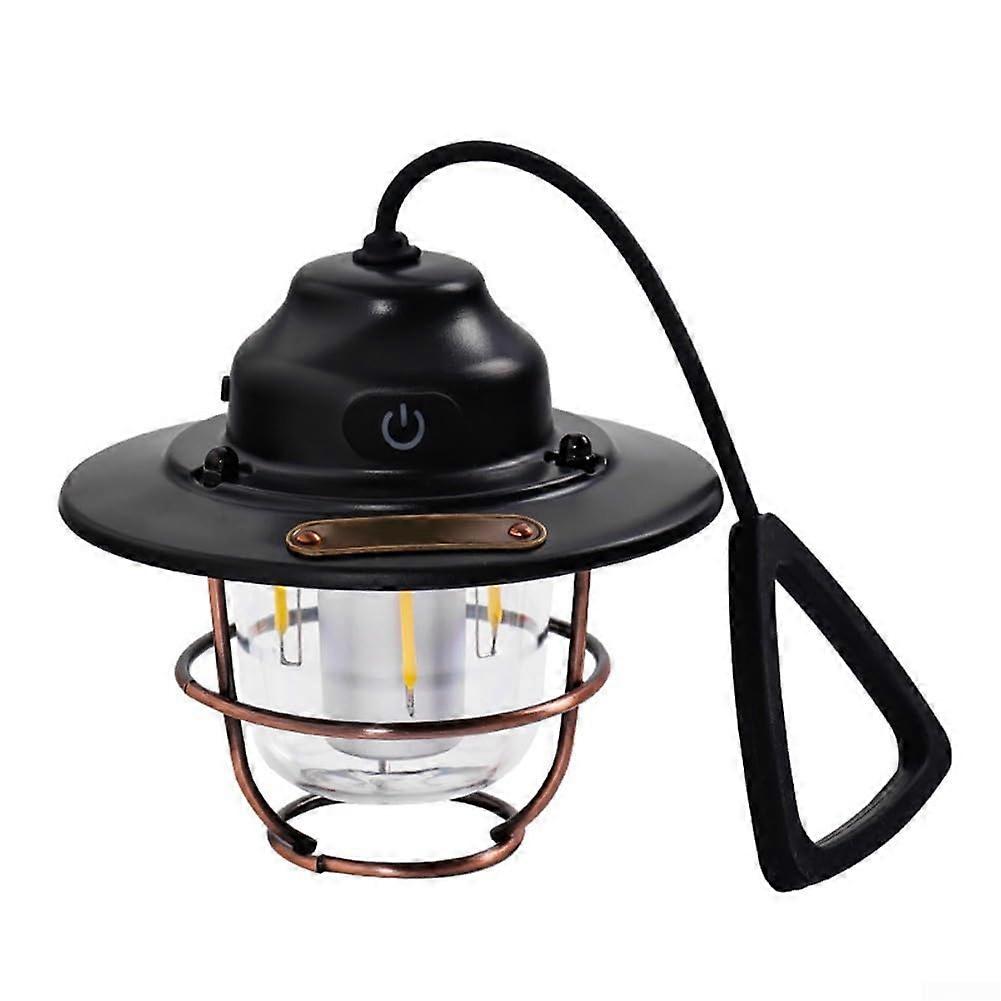 Outdoor Lantern With Large-Capacity Battery And USB-C Charging, Hiking-Trip Ready, Black